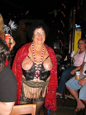 Crazy partying mature and chubby amateur flashers