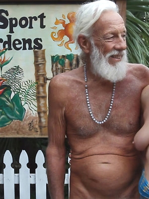 Nudist sport games of old and young people - Old Young Nudists